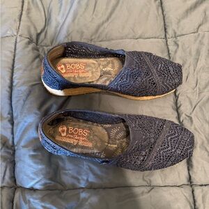 BOBS from Skechers Navy Crochet Espadrille